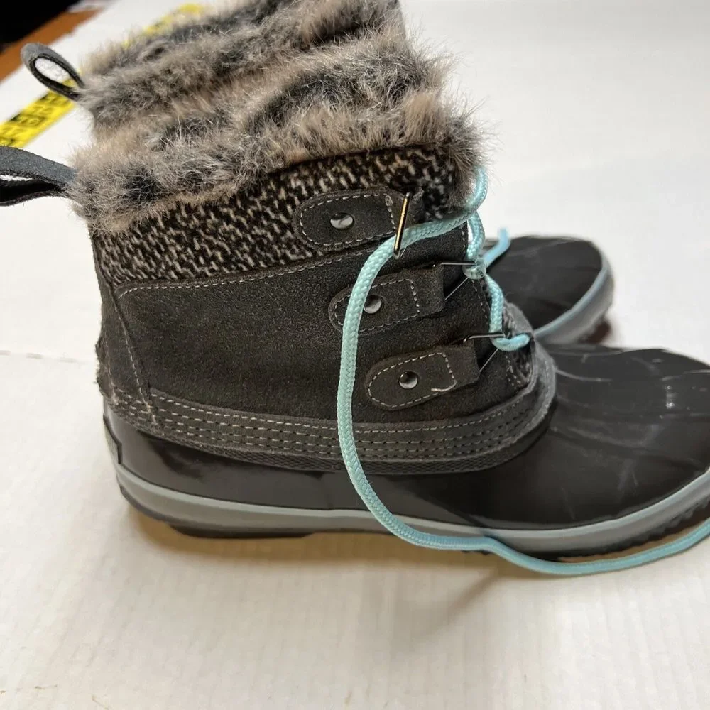 Khombu Faux Fur Winter Snow Rain‎ Boots Water Repellent Women's SZ 9